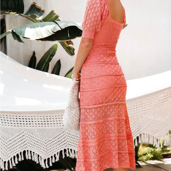 Koko & Mason Midi Crochet Dress - Picture 3 of 8